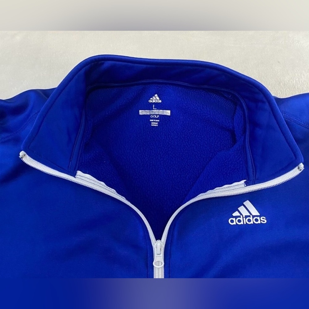 Adidas Golf Royal Blue Full Zip Track Jacket | Large - Picture 4 of 9